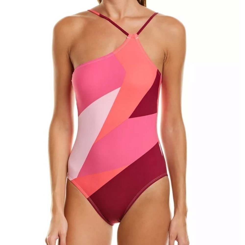 LA Blanca One Shoulder One Piece Swimsuit